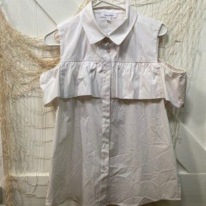 White Coldshoulder Blouse